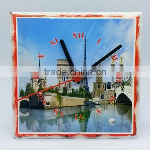 Wholesale costom printing logo on wood decorative wall clock