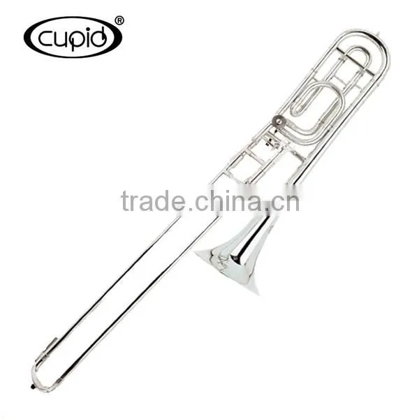 CUPID Professional silver plated yellow brass marching tenor trombone