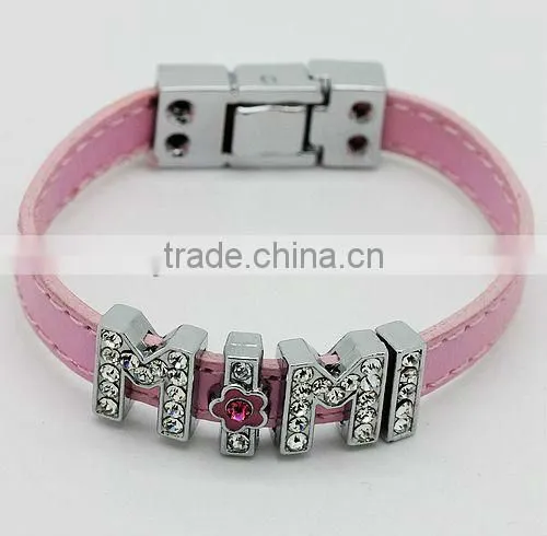 DIY Leather bracelet silk cord bracelet(HB057)