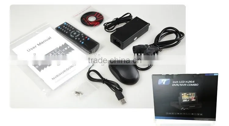 7 inch LCD NVR WITH MONITOR FOR 720P 960P 1080P