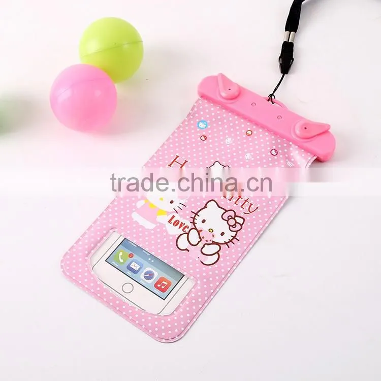2016 Most Popular Promotional Waterproof Neck Haning Phone Bag