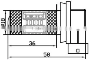 led car front headlight type and high power 80w H8/H9/H11 high power car led lights multicolor