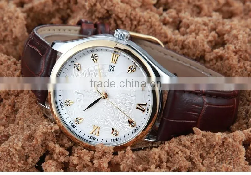 China Watch Factory Newest Design Waterproof Fashion Leather Watch, Wholesale Promotional men Watch