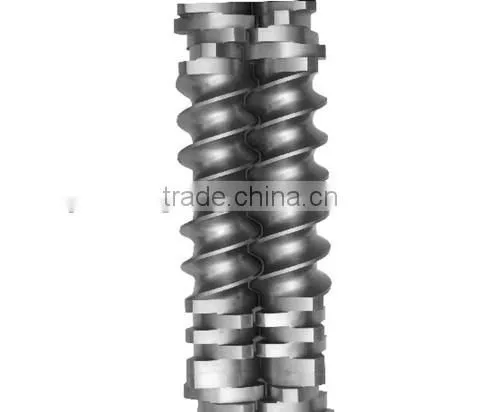 Parallel twin screw element/segment for extruder
