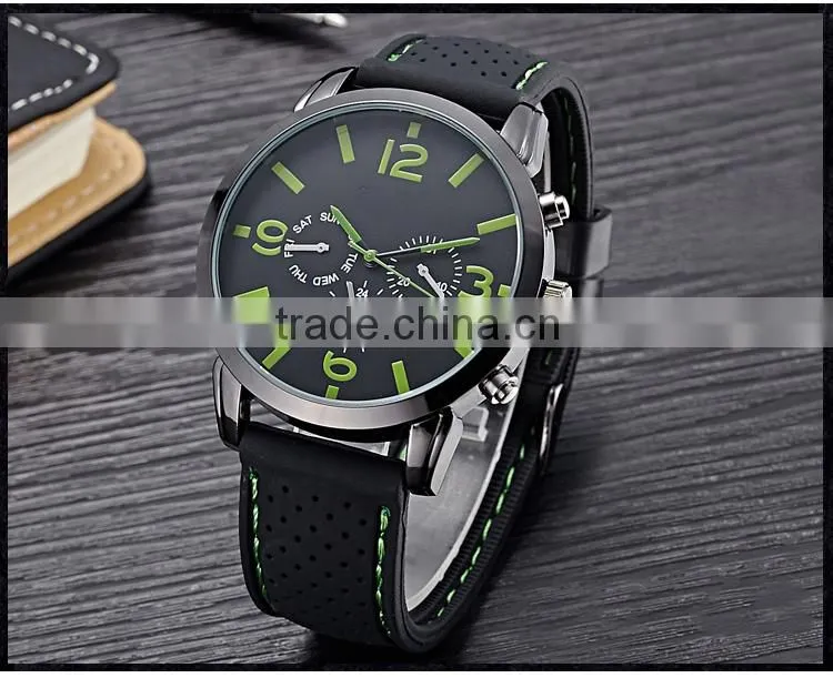 Fashion silicone slap bracelet watch silicon watches men