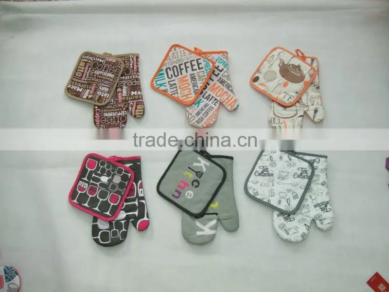 pigment printing tea towel shaped pot holder kitchen basics oven mitten