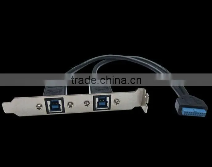USB 3.0 20P Female to Dual Double Micro USB 3.0 Male
