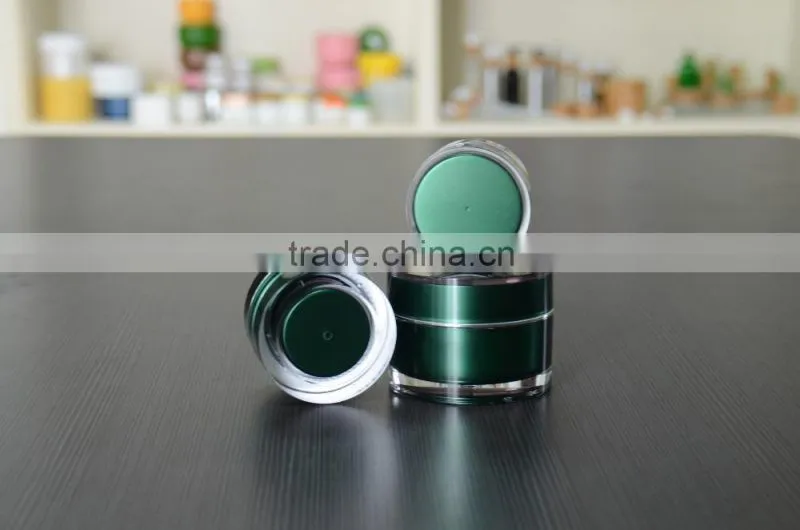 2015 new design free sample plastic arcylic cosmetic packaging cream jar