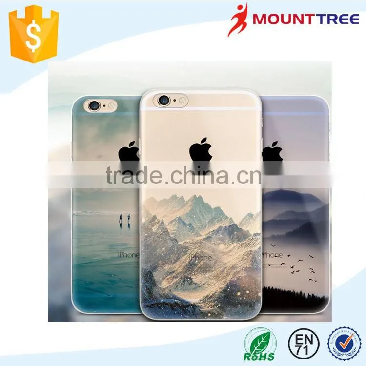 2015 Hot Selling Colorful Secenery Printing Fashion Phone Case