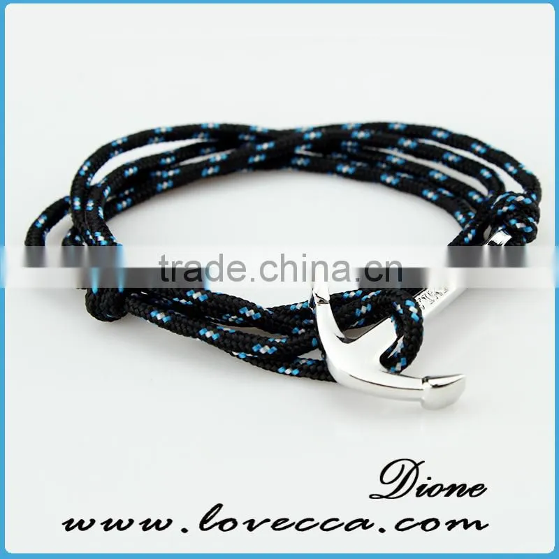 New Designs For Men Military Bracelets Rope Name Bracelets Anchor Rope Bracelet