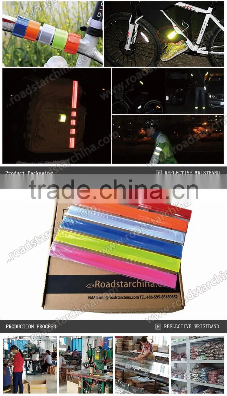 fashion safety reflective slap band