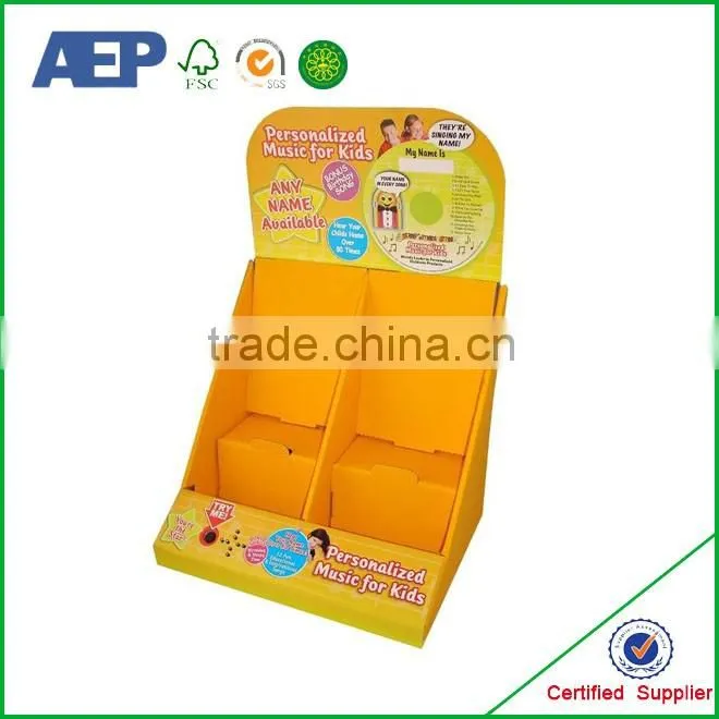 Surfboard Cardboard Promotion Double Layer cardboard book display stands
