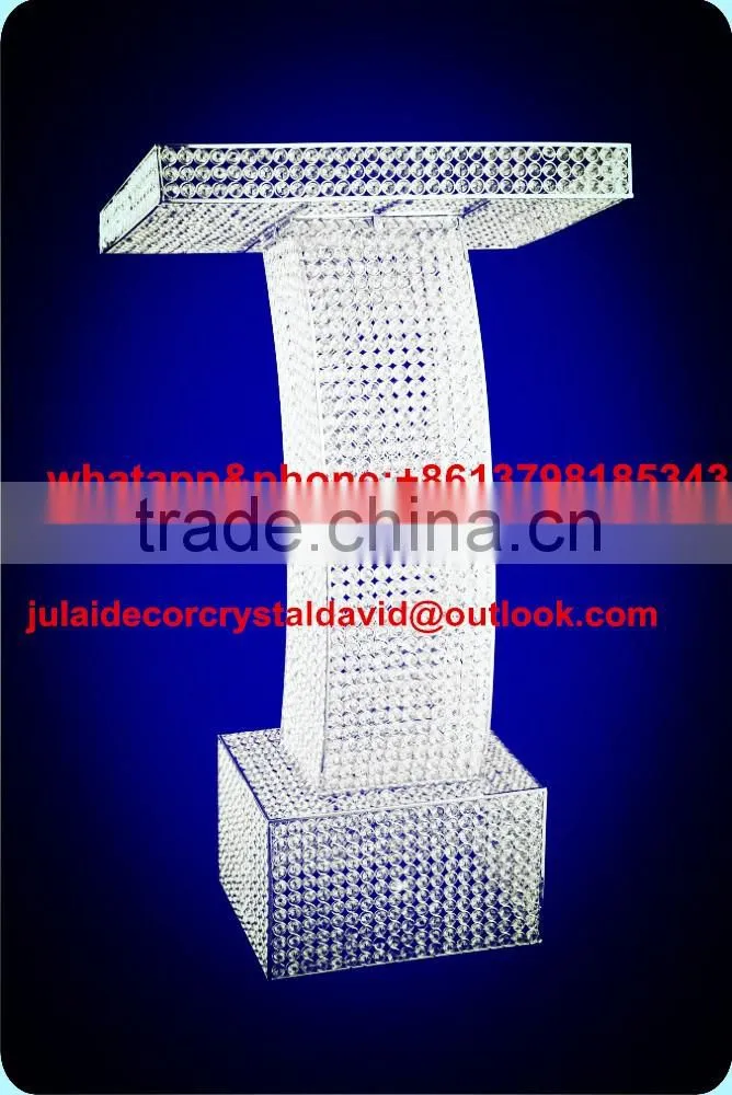 wedding Crystal Podium Pillar, Decorative Podium on square pillar, stage podium