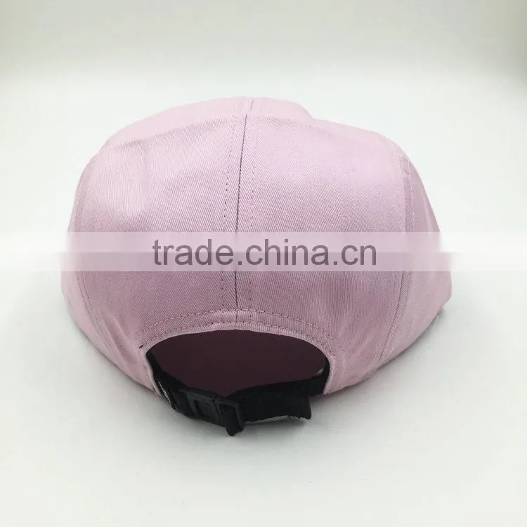 Custom design your own logo flat brim 5 panel skull cap