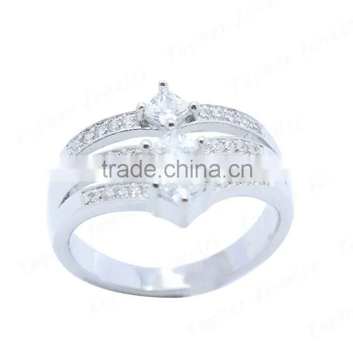 Good quality 925 silver zircon stone fashion ring