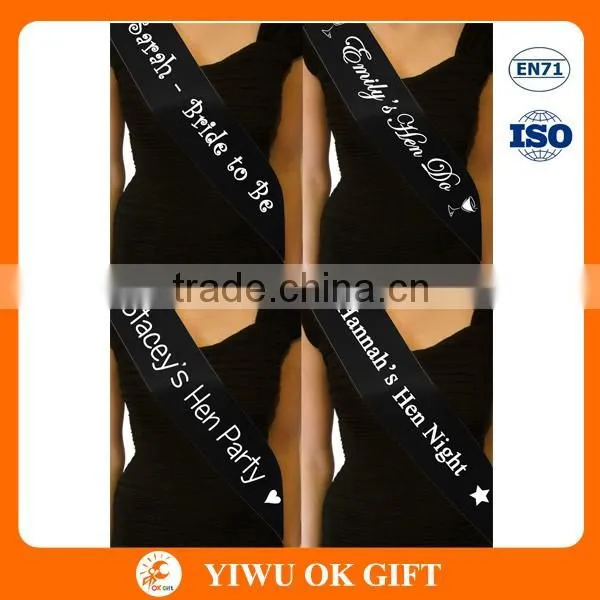 Hen Party Sash,Bachelorette Party supplies,Satin sash