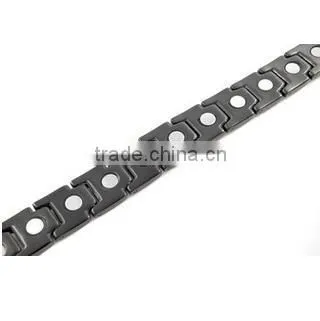 High quality silicone stainless steel energy bracelet