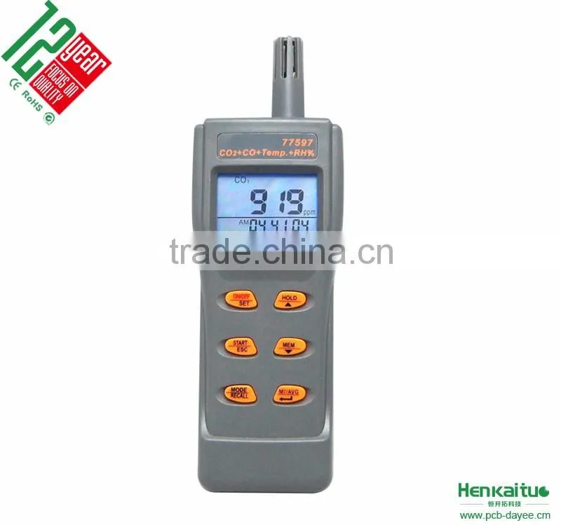 Multiple Function 3 in 1 Alarm Digital Air Quality Meter CO2 CO Gas Detector Temperature Humidity Meter Thermometer Hygrometer