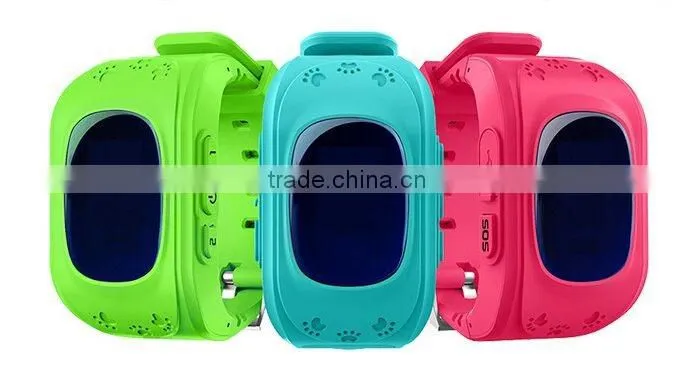 2016 Hot Selling Cell Phone Smart Watch GPS Tracker Smart Kids Q50 Children Wristwatch with Remote Monitor