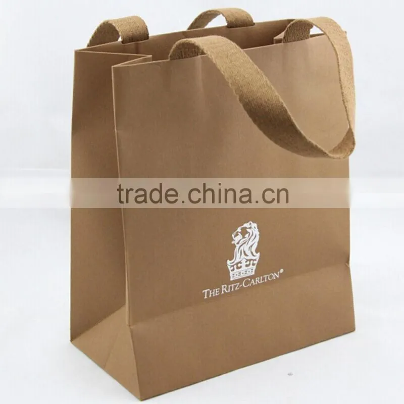 Custom made silver kraft paper bag gift bags handbags