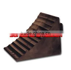 Automotive Wheel Chock with Pull Rope attached.
