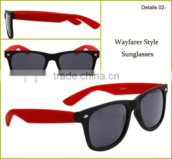 2016 The plastic and bamboo eyewear holiday vintage style retro design eco-friendly sunglasses