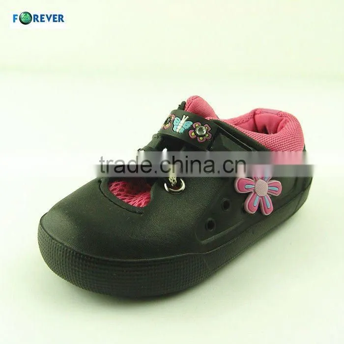 winter kids clogs with fur and without holey clogs