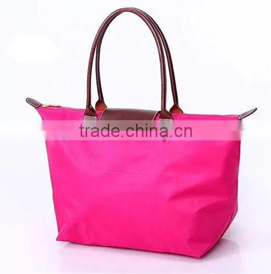 Promotional folding polyester shopping bag