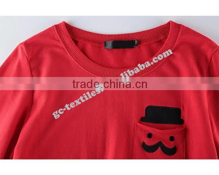 New Lady's embroideried/applique Round Neck Sweater