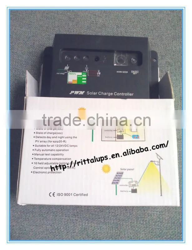 Pure lighting control LED solar controller with PMW