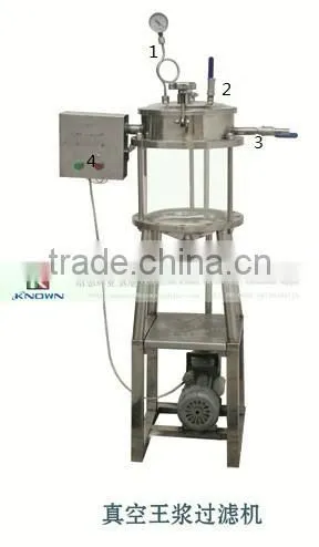 Stainless steel Vacuum Honey royal jelly filter /honey filting machine