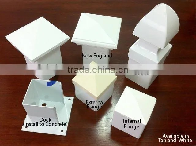 Different Styles of PVC Vinyl Fence Post Caps