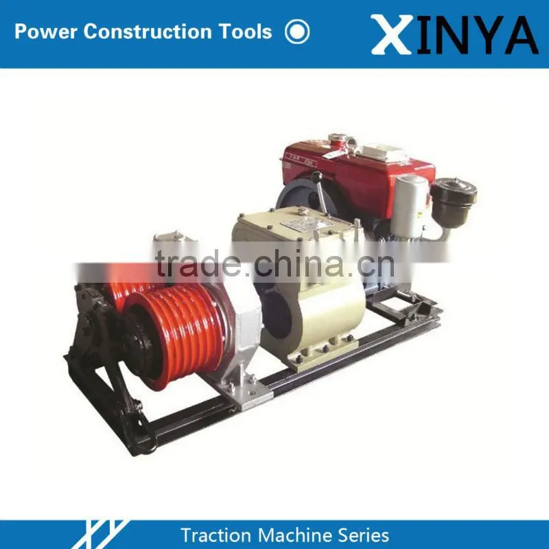 5 Ton Double Drum Portable Hoist Winch With Gas Engine Power