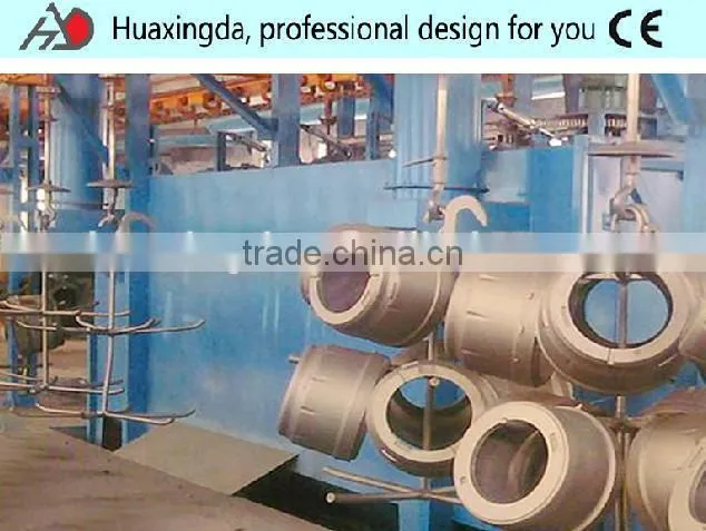 Catenary Stepping overhead conveyor chain shot blasting machine by china supplier offer