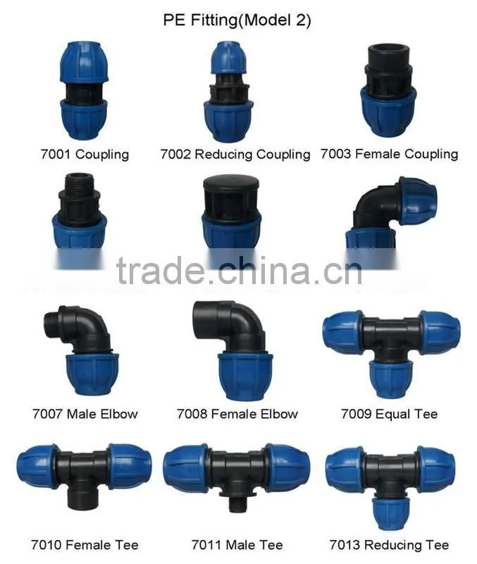 pp compression BSP thread 90 degree elbow
