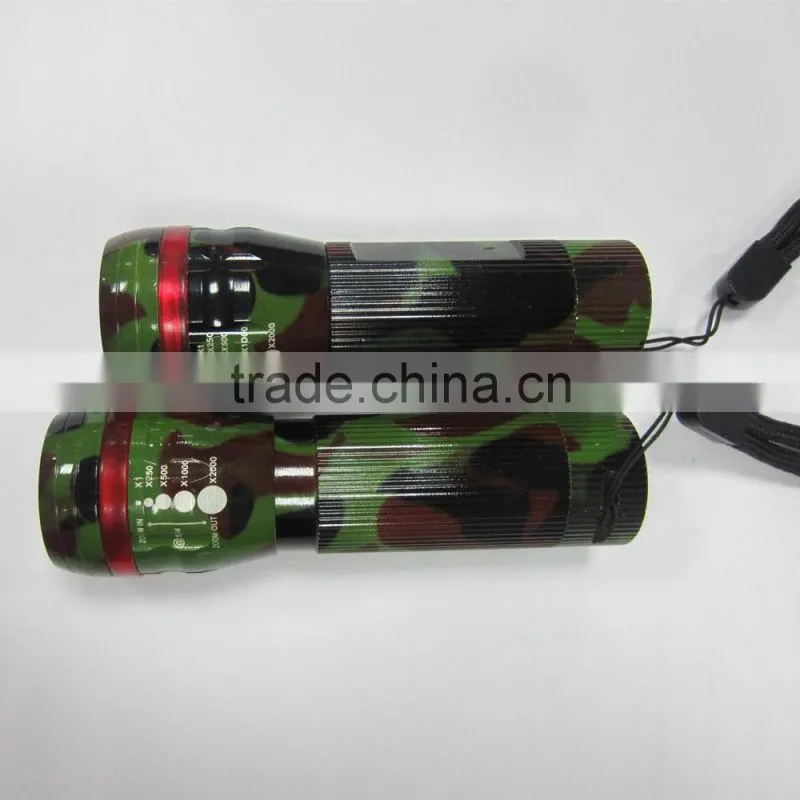 3 Different Modes Camouflage Pattern Emergency Torch Light With