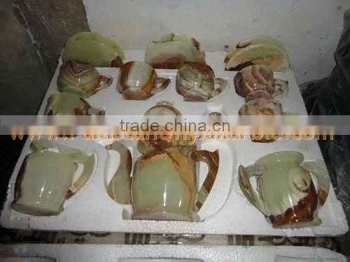 Buy cheap NATURAL COLOR ONYX TEA SETS HANDICRAFTS