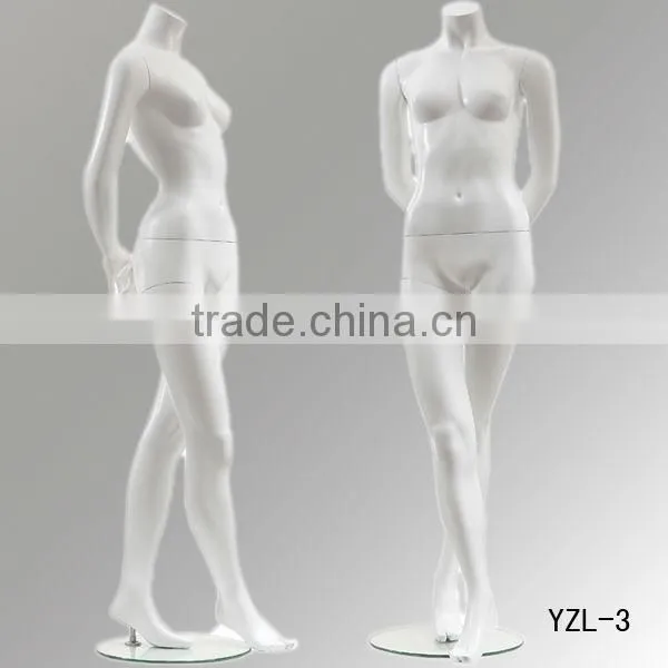 Long neck head window display female mannequin,fashion model for sale