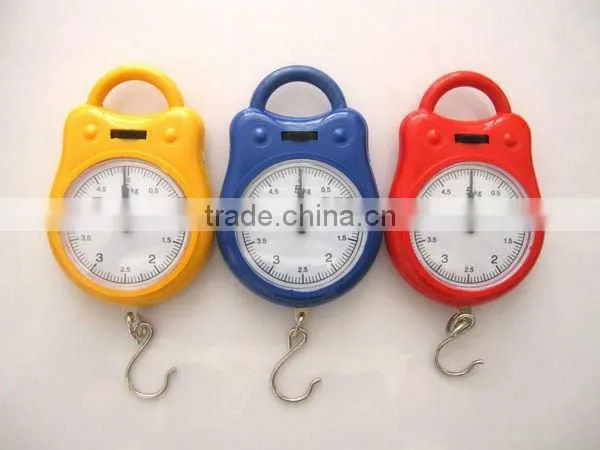 Different color portable cute plastic spring scale