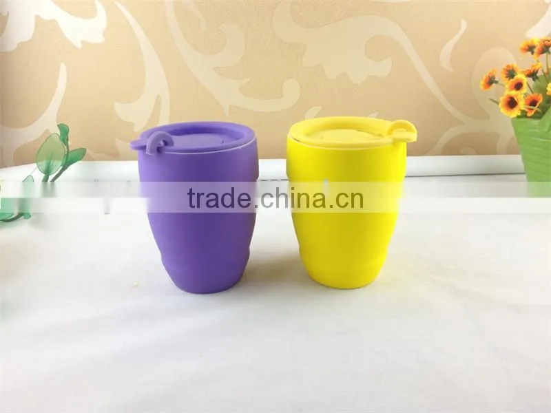 ceramic coffee cup with plastic lid