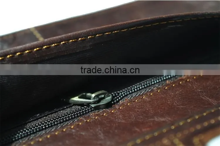 Hot Classic Long Wallet Design Genuine Leather Wallet for Men with Money Clip