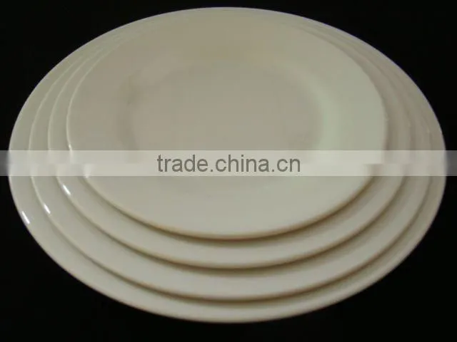 hotel white round melamine sauce plate