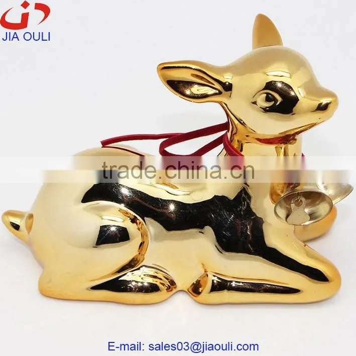 BSCI Certificate Factory X'mas decoration ceramic snowman, snowman candle lantern