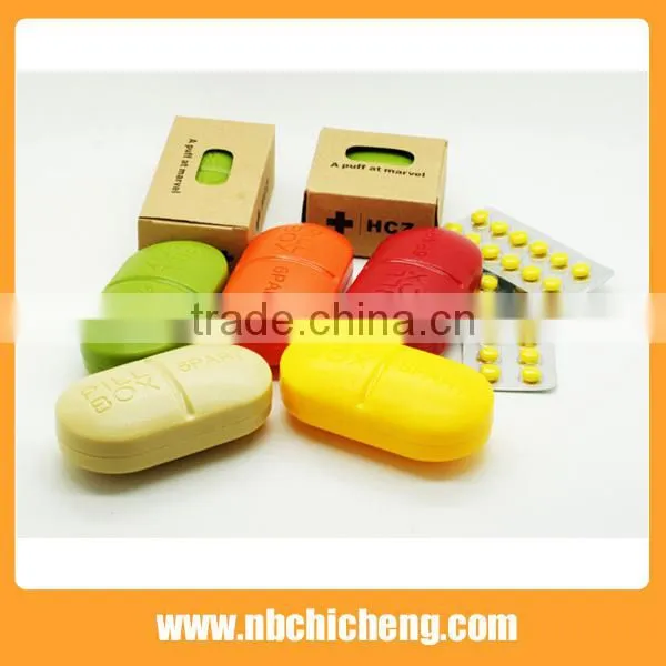 Cheap 6 Parts Pill Box Plastic Capsule Storage Pill Box