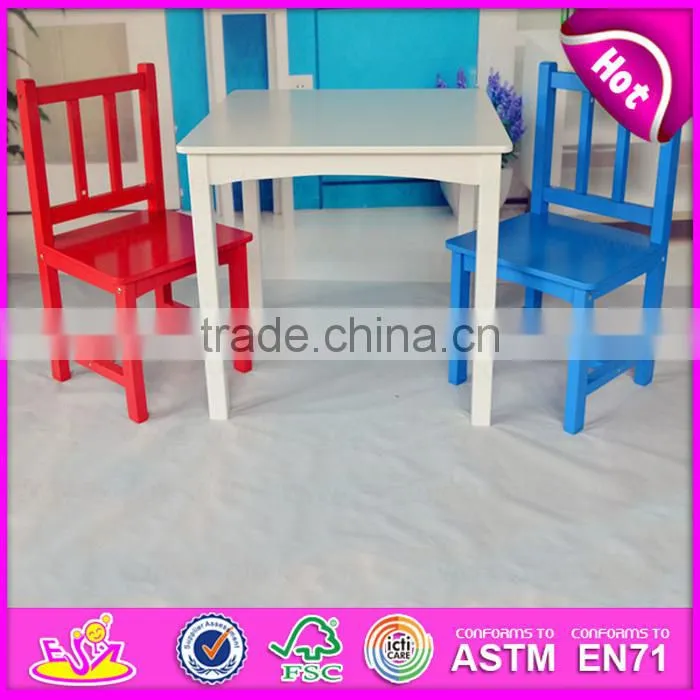 2015 New arrival kids table and chair set,Modern child study table and chair,Portable christmas wooden table and chairs WO8G144