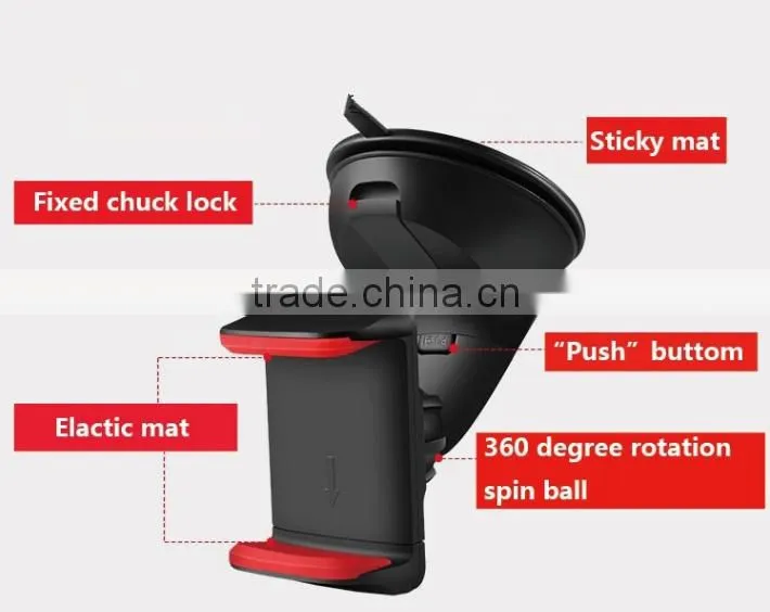 Universal 360 Degree Car Mobile Phone Holder , Car Mount For Iphone 5 6 Plus Galaxy Note