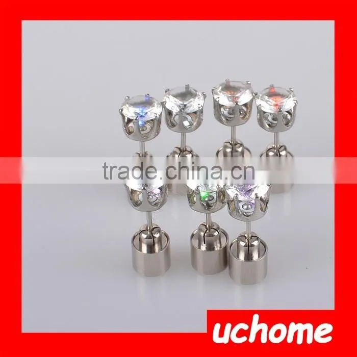 UCHOME Fashion Party Club Multi-Color Led Earrings,Wholesale Light Up Led Stud Earrings