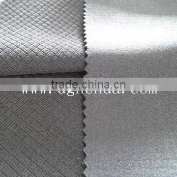 grey knitting fabric laminate grid polar fleece fabric for garment