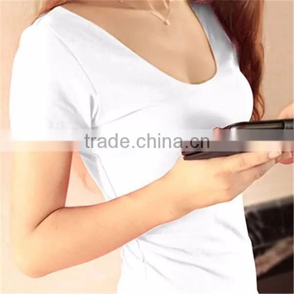camisetas mujer crew neck v neck siim fit blank t shirt women t-shirt