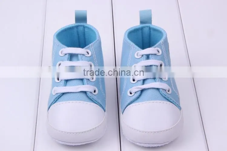 2014 new baby product boys and girls canvas shoe infant baby canvas shoe